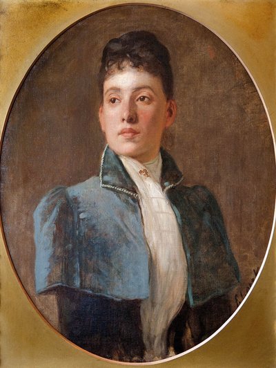 Portrait of Mrs. Sandor by Károly Lotz
